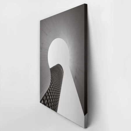 Πίνακας σε Καμβά BLACK AND WHITE ARCHITECTURAL FUTURISTIC SKYSCRAPER 2 - Πολεις και Αρχιτεκτονικη Sticky 2