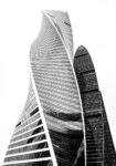 Πίνακας σε Καμβά BLACK AND WHITE ARCHITECTURAL FUTURISTIC SKYSCRAPER