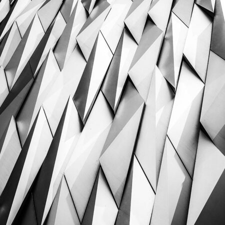 Πίνακας σε Καμβά BLACK AND WHITE ARCHITECTURAL GEOMETRIC ANGULAR PATTERN - Πολεις και Αρχιτεκτονικη Sticky 5