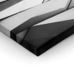 Πίνακας σε Καμβά BLACK AND WHITE ARCHITECTURAL GEOMETRIC ANGULAR PATTERN