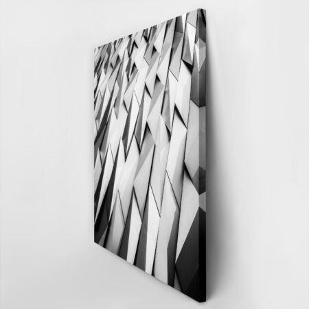 Πίνακας σε Καμβά BLACK AND WHITE ARCHITECTURAL GEOMETRIC ANGULAR PATTERN - Πολεις και Αρχιτεκτονικη Sticky 2