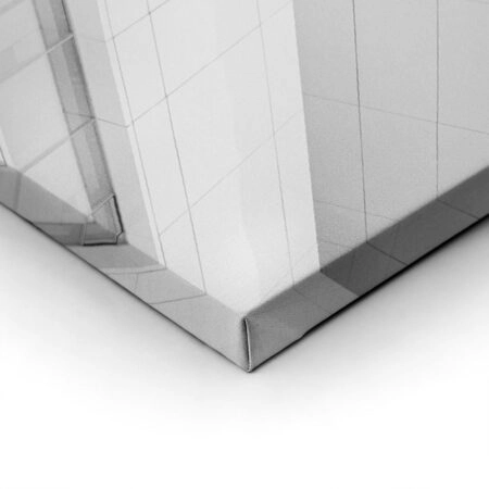 Πίνακας σε Καμβά BLACK AND WHITE ARCHITECTURAL GEOMETRIC APARTMENTS LOW ANGLE BALCONIES - Πολεις και Αρχιτεκτονικη Sticky 1