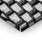 Πίνακας σε Καμβά BLACK AND WHITE ARCHITECTURAL GEOMETRIC APARTMENTS