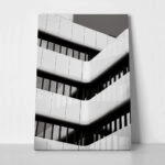 Πίνακας σε Καμβά BLACK AND WHITE ARCHITECTURAL GEOMETRIC BALCONIES