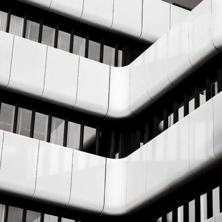 Πίνακας σε Καμβά BLACK AND WHITE ARCHITECTURAL GEOMETRIC BALCONIES - Πολεις και Αρχιτεκτονικη Sticky 5