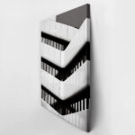 Πίνακας σε Καμβά BLACK AND WHITE ARCHITECTURAL GEOMETRIC BALCONIES