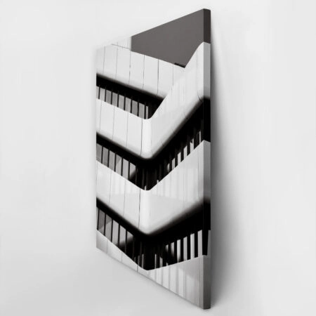 Πίνακας σε Καμβά BLACK AND WHITE ARCHITECTURAL GEOMETRIC BALCONIES - Πολεις και Αρχιτεκτονικη Sticky 2