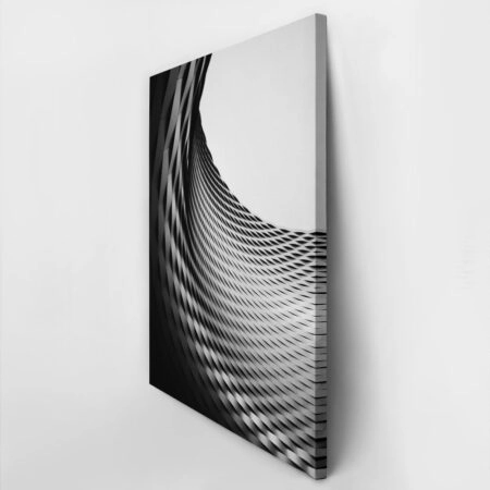 Πίνακας σε Καμβά BLACK AND WHITE ARCHITECTURAL GEOMETRIC CIRCULAR STRUCTURE - Πολεις και Αρχιτεκτονικη Sticky 2