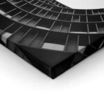Πίνακας σε Καμβά BLACK AND WHITE ARCHITECTURAL GEOMETRIC CURVED FACADE