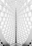 Πίνακας σε Καμβά BLACK AND WHITE ARCHITECTURAL GEOMETRIC INTERIOR CEILING