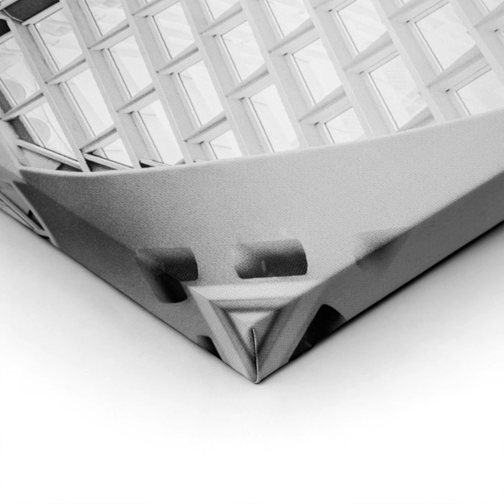 Πίνακας σε Καμβά BLACK AND WHITE ARCHITECTURAL GEOMETRIC INTERIOR CEILING