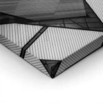 Πίνακας σε Καμβά BLACK AND WHITE ARCHITECTURAL GEOMETRIC MUSEUM