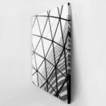 Πίνακας σε Καμβά BLACK AND WHITE ARCHITECTURAL GEOMETRIC STEEL AND GLASS CEILING