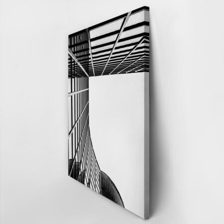 Πίνακας σε Καμβά BLACK AND WHITE ARCHITECTURAL GEOMETRIC STRUCTURE 2 - Πολεις και Αρχιτεκτονικη Sticky 2