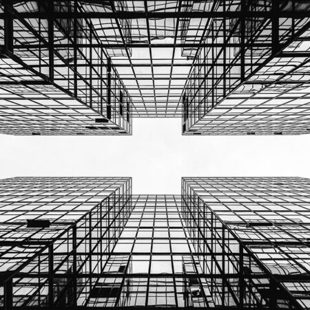Πίνακας σε Καμβά BLACK AND WHITE ARCHITECTURAL GEOMETRIC STRUCTURE - Πολεις και Αρχιτεκτονικη Sticky 5