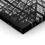 Πίνακας σε Καμβά BLACK AND WHITE ARCHITECTURAL GEOMETRIC STRUCTURE