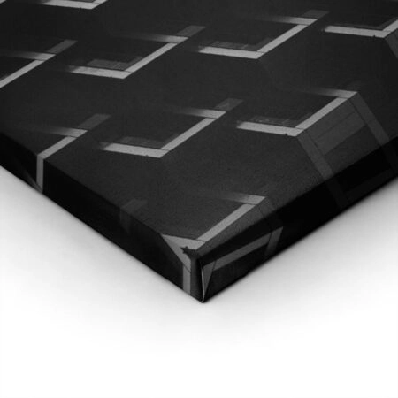 Πίνακας σε Καμβά BLACK AND WHITE ARCHITECTURAL GLASS BUILDING - Πολεις και Αρχιτεκτονικη Sticky 1