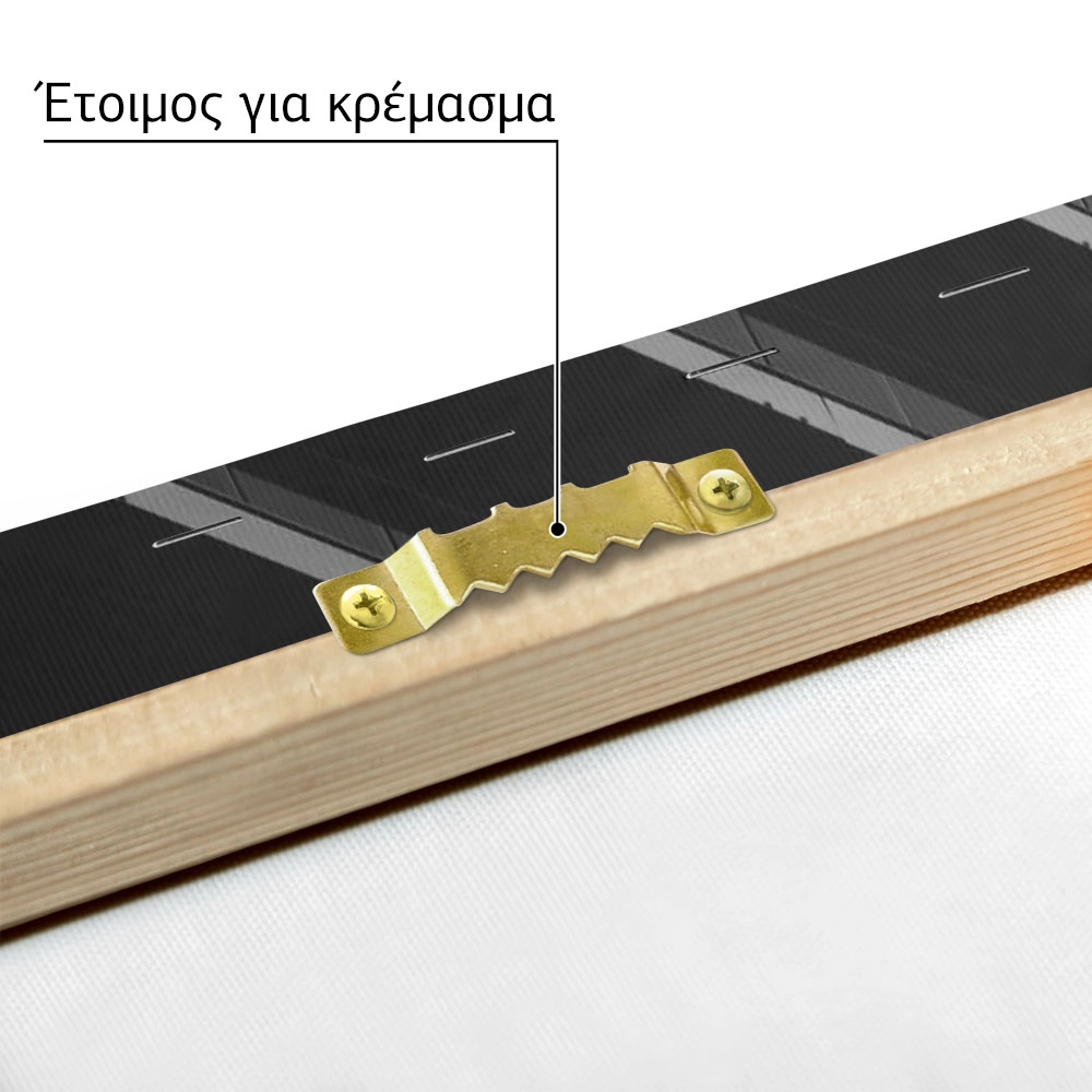 Πίνακας σε Καμβά BLACK AND WHITE ARCHITECTURAL GLASS BUILDING
