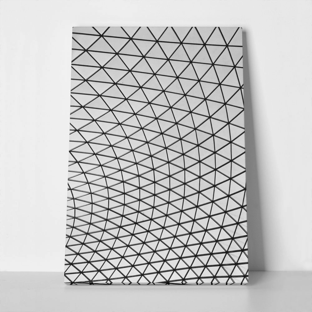 Πίνακας σε Καμβά BLACK AND WHITE ARCHITECTURAL GLASS ROOF CANOPY
