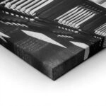 Πίνακας σε Καμβά BLACK AND WHITE ARCHITECTURAL GOTHIC COLUMNS