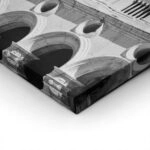 Πίνακας σε Καμβά BLACK AND WHITE ARCHITECTURAL GOTHIC FACADE