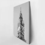Πίνακας σε Καμβά BLACK AND WHITE ARCHITECTURAL GOTHIC TOWER