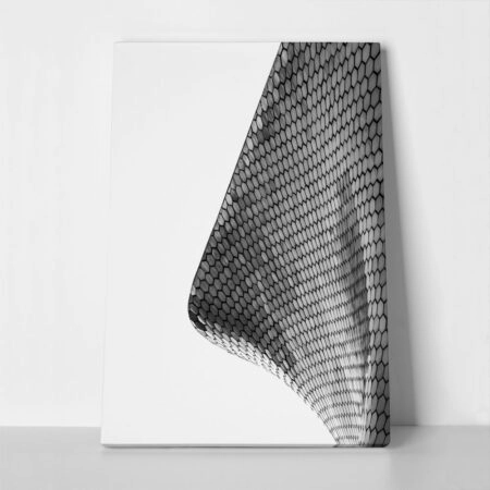 Πίνακας σε Καμβά BLACK AND WHITE ARCHITECTURAL HEXAGONAL EXTERIOR FACADE - Πολεις και Αρχιτεκτονικη