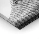 Πίνακας σε Καμβά BLACK AND WHITE ARCHITECTURAL HEXAGONAL EXTERIOR FACADE