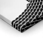 Πίνακας σε Καμβά BLACK AND WHITE ARCHITECTURAL HONEYCOMB FACADE 2