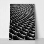 Πίνακας σε Καμβά BLACK AND WHITE ARCHITECTURAL HONEYCOMB STRUCTURE 2