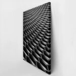 Πίνακας σε Καμβά BLACK AND WHITE ARCHITECTURAL HONEYCOMB STRUCTURE 2