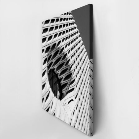 Πίνακας σε Καμβά BLACK AND WHITE ARCHITECTURAL HONEYCOMB STRUCTURE - Πολεις και Αρχιτεκτονικη Sticky 2