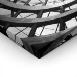 Πίνακας σε Καμβά BLACK AND WHITE ARCHITECTURAL INTERIOR GLASS DOME