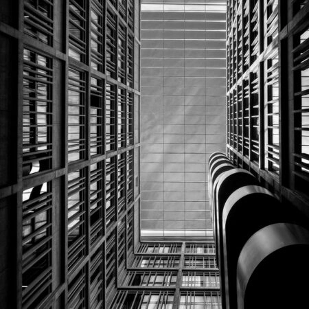 Πίνακας σε Καμβά BLACK AND WHITE ARCHITECTURAL INTERIOR PERSPECTIVE - Πολεις και Αρχιτεκτονικη Sticky 5