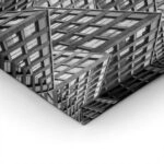 Πίνακας σε Καμβά BLACK AND WHITE ARCHITECTURAL INTERLOCKING BUILDINGS