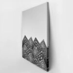 Πίνακας σε Καμβά BLACK AND WHITE ARCHITECTURAL INTERLOCKING BUILDINGS