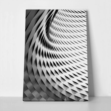 Πίνακας σε Καμβά BLACK AND WHITE ARCHITECTURAL INTERWOVEN PATTERN - Πολεις και Αρχιτεκτονικη
