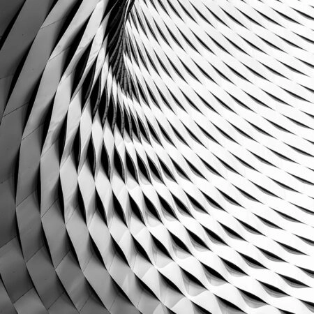 Πίνακας σε Καμβά BLACK AND WHITE ARCHITECTURAL INTERWOVEN PATTERN - Πολεις και Αρχιτεκτονικη Sticky 5