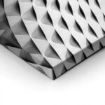 Πίνακας σε Καμβά BLACK AND WHITE ARCHITECTURAL INTERWOVEN PATTERN