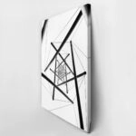 Πίνακας σε Καμβά BLACK AND WHITE ARCHITECTURAL KALEIDOSCOPE
