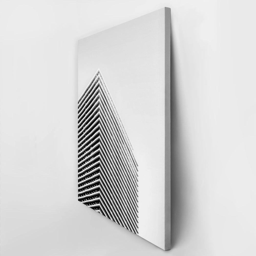 Πίνακας σε Καμβά BLACK AND WHITE ARCHITECTURAL MASSIVE TOWER 2