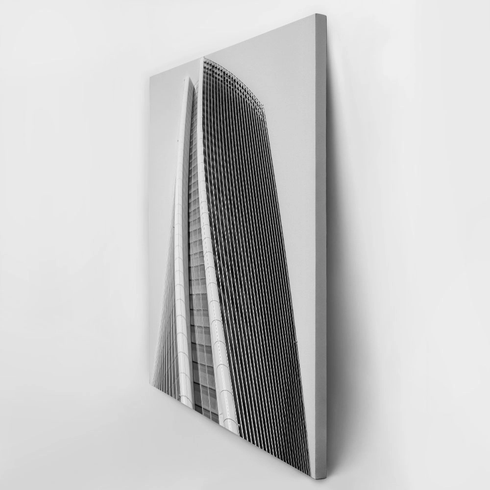 Πίνακας σε Καμβά BLACK AND WHITE ARCHITECTURAL MASSIVE TOWER 3