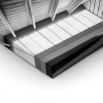 Πίνακας σε Καμβά BLACK AND WHITE ARCHITECTURAL METAL BEAMS CEILING