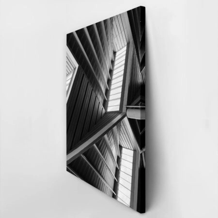 Πίνακας σε Καμβά BLACK AND WHITE ARCHITECTURAL METAL BEAMS CEILING - Πολεις και Αρχιτεκτονικη Sticky 2