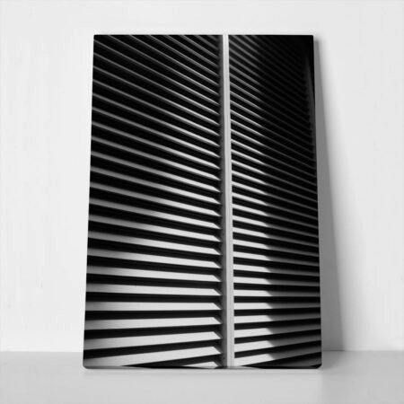 Πίνακας σε Καμβά BLACK AND WHITE ARCHITECTURAL METALLIC PANELS - Πολεις και Αρχιτεκτονικη
