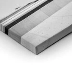 Πίνακας σε Καμβά BLACK AND WHITE ARCHITECTURAL MINIMALIST CONCRETE BLOCKS