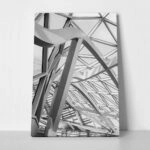 Πίνακας σε Καμβά BLACK AND WHITE ARCHITECTURAL MINIMALIST STEEL FRAME
