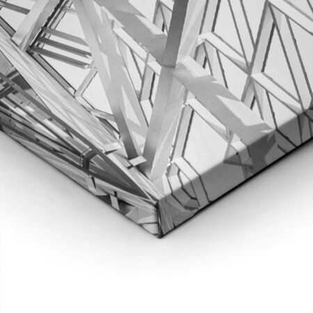 Πίνακας σε Καμβά BLACK AND WHITE ARCHITECTURAL MINIMALIST STEEL FRAME - Πολεις και Αρχιτεκτονικη Sticky 1