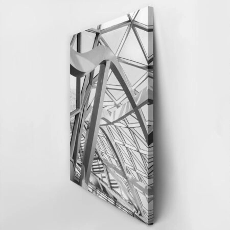Πίνακας σε Καμβά BLACK AND WHITE ARCHITECTURAL MINIMALIST STEEL FRAME - Πολεις και Αρχιτεκτονικη Sticky 2