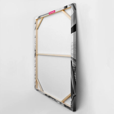 Πίνακας σε Καμβά BLACK AND WHITE ARCHITECTURAL MINIMALIST STEEL FRAME - Πολεις και Αρχιτεκτονικη Sticky 3